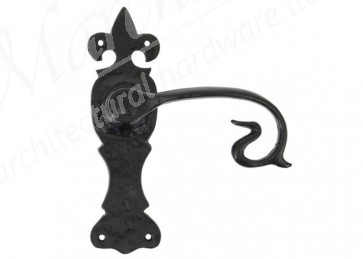 Curly Lever Latch Set - Black 