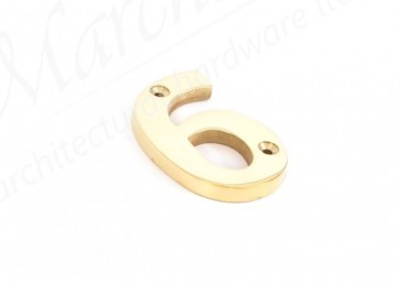 Polished Brass Numeral 6