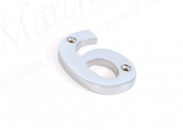 Polished Chrome Numeral 6