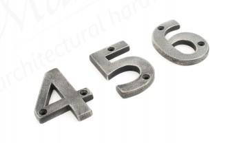 Numerals 0 to 9 - Antique Pewter