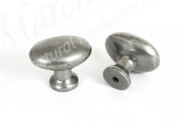 Oval Cabinet Knob - Pewter