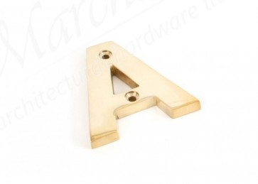 Letter A - Polished Brass