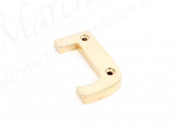 Letter J - Polished Brass