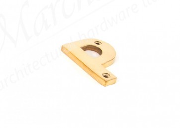 Letter P - Polished Brass