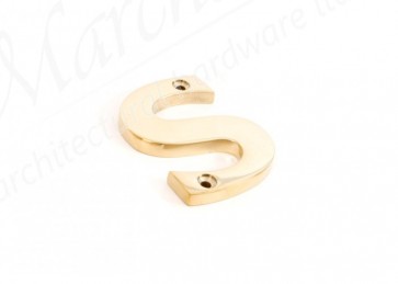 Letter S - Polished Brass