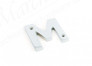 Letter M - Polished Chrome 