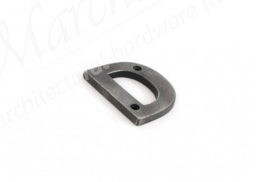 Letter D - Antique Pewter