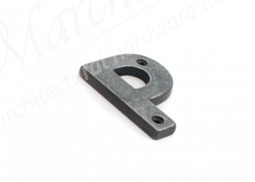 Letter P - Antique Pewter