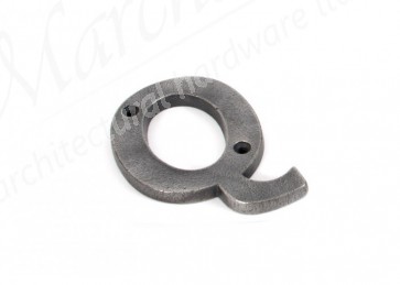 Letter Q - Antique Pewter