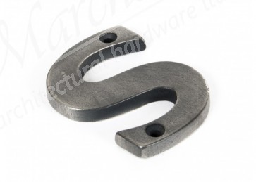 Letter S - Antique Pewter