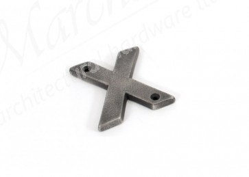 Letter X - Antique Pewter