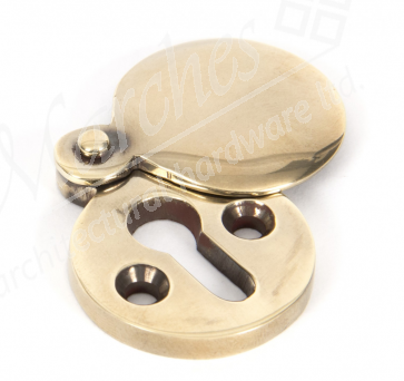 Round Escutcheon with Cover - Aged Brass