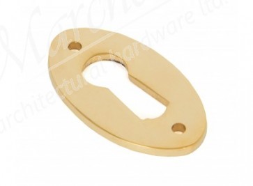 Period Oval Escutcheon - Polished Brass