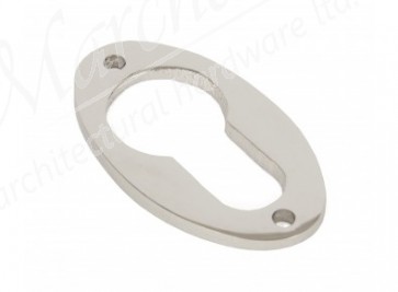 Period Oval Euro Escutcheon - Polished Nickel