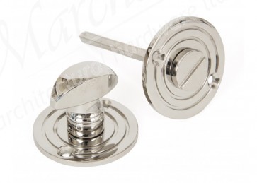 Round Bathroom Thumbturn - Polished Nickel 