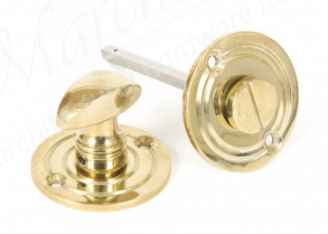 Round Bathroom Thumbturn - Polished Brass 