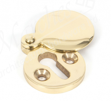 Round Escutcheon with Cover - Polished Brass