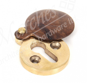 Round Escutcheon with Cover - Rosewood