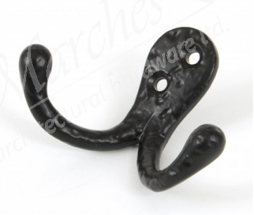 Double Robe Hooks - Black