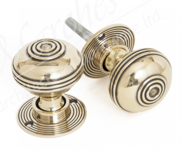 Small Prestbury Mortice/Rim Knob Sets - Aged Brass 