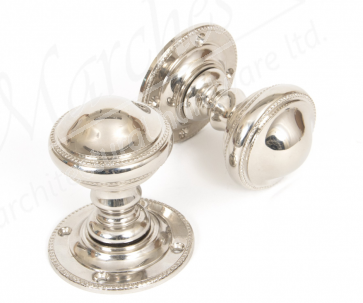 Brockworth Mortice Knob Set - Polished Nickel 