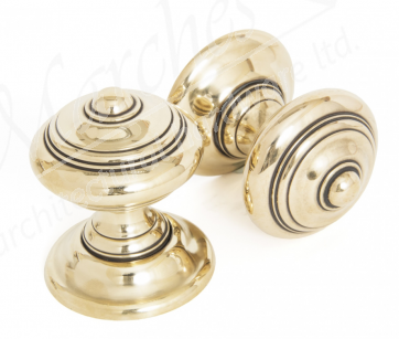 Elmore Concealed Mortice Knob Set - Aged Brass 