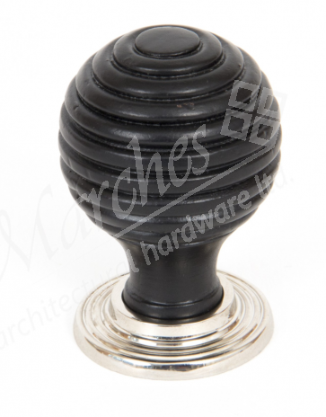 Beehive Cabinet Knob 35mm - Ebony and PN 