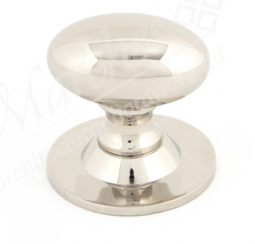 Oval Cabinet Knob 40mm - Polished Nickel 