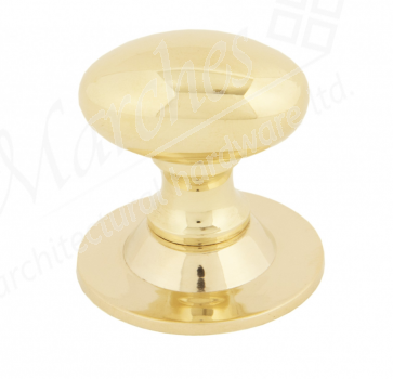 Oval Cabinet Knob 33mm - Polished Brass 