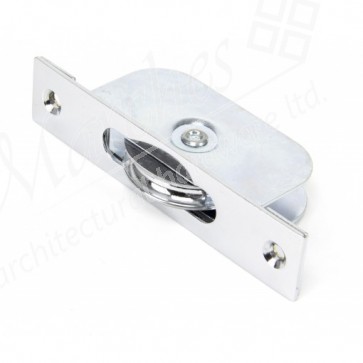 Square Ended Sash Pulley - Polished Chrome 