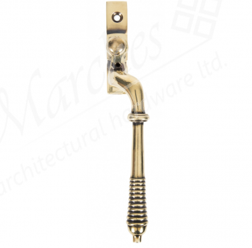 Reeded Right Hand Espag Handle - Aged Brass