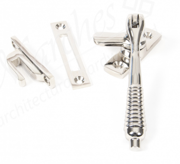 Locking Reeded Fastener - Polished Nickel 