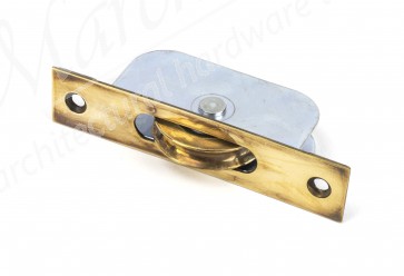 Aged Brass Square Ended Sash Pulley 75kg