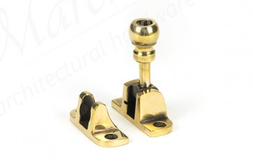 Mushroom Brighton Fastener (Radiused) - Aged Brass