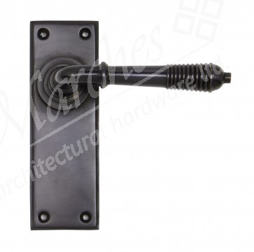 Aged Bronze Reeded Lever Latch Set