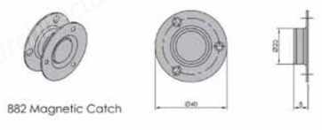 40mm Ø Panel to Panel Magnetic Catch (Pair) - PSS