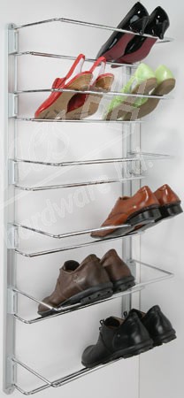 Silver shoe rack outlet