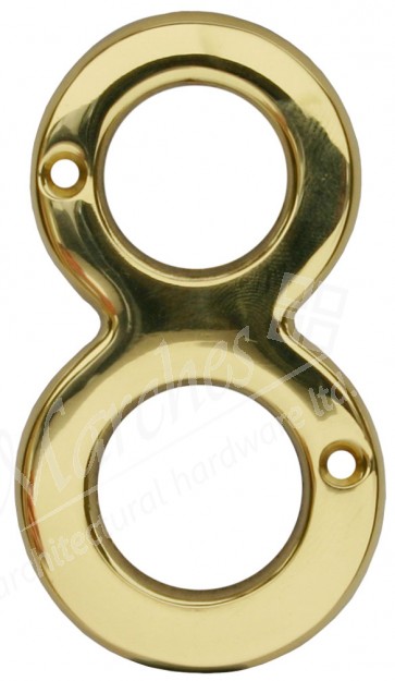Carlisle Numeral 8 Polished Brass