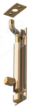Barrel bolt, necked,  76 x 25 mm, ø 8 mm bolt