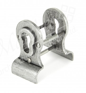 Euro Door Pull 50mm (Back to Back fixings) - Pewter