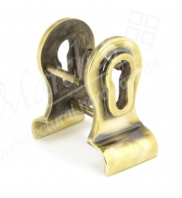 Euro Door Pull 50mm (Back to Back fixings) - Aged Brass