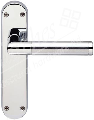 Mitred Lever Latch Handle - Polished Chorme/Satin Chrome