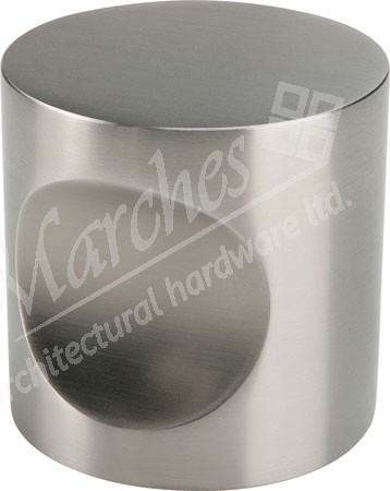 Centre door knob, stainless steel