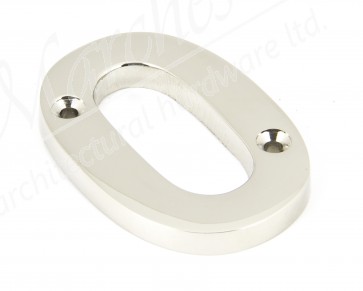 Numeral 0 - Polished Nickel