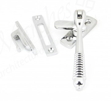 Locking Reeded Fastener - Polished Chrome