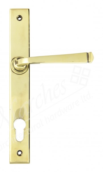 Avon Slimline Lever Espag. Lock Set - Aged Brass