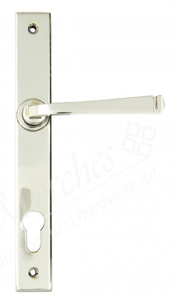 Avon Slimline Lever Espag. Lock Set - Polished Nickel