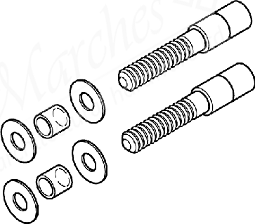 Glass Door Fix Set Opaque Nyl 19mm