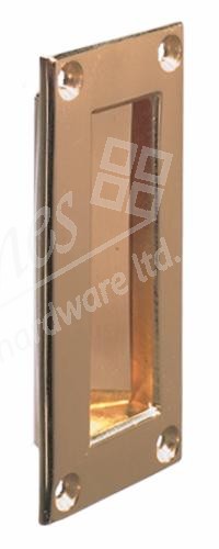 Flush Pull 89x41mm Pol Brass