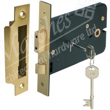 Horizontal mortice sash lock, 5 lever, 57 mm backset